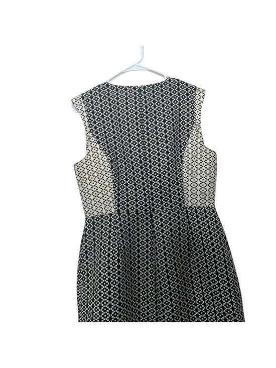 JCREW Black Label Geometric Sheath Dress Womens 10 Black Paneled Office Career - Picture 13 of 14